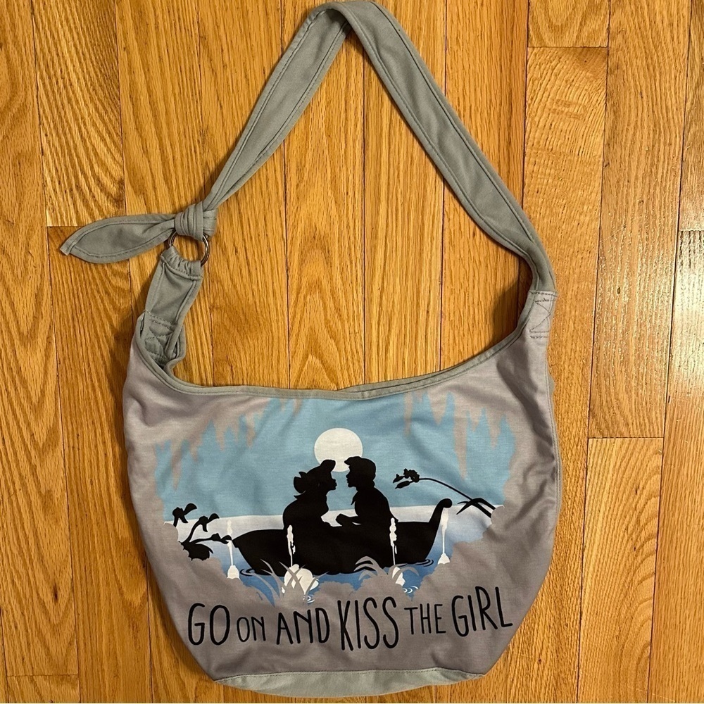 RETIRED Loungefly Disney The Little Mermaid Kiss The Girl Graphic Hobo Sling Bag